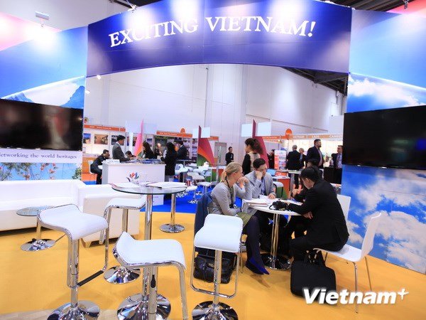 Gian hàng Việt Nam tại Hội chợ Du lịch Thế giới (WTM) 2014. (Ảnh: Đỗ Sinh/Vietnam+)